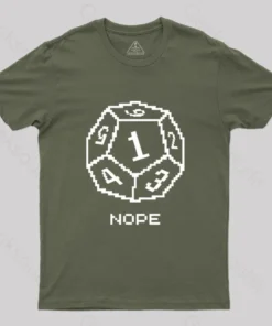 Nope Pixel RPG Dice T-shirt