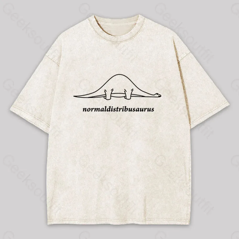 Normal Distribution Dinosaur Washed T-shirt - Image 9