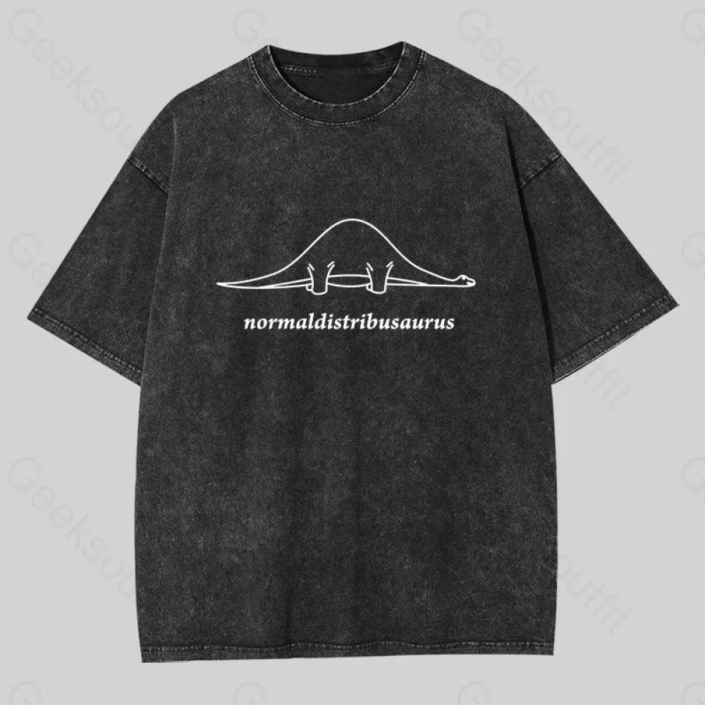 Normal Distribution Dinosaur Washed T-shirt - Image 2