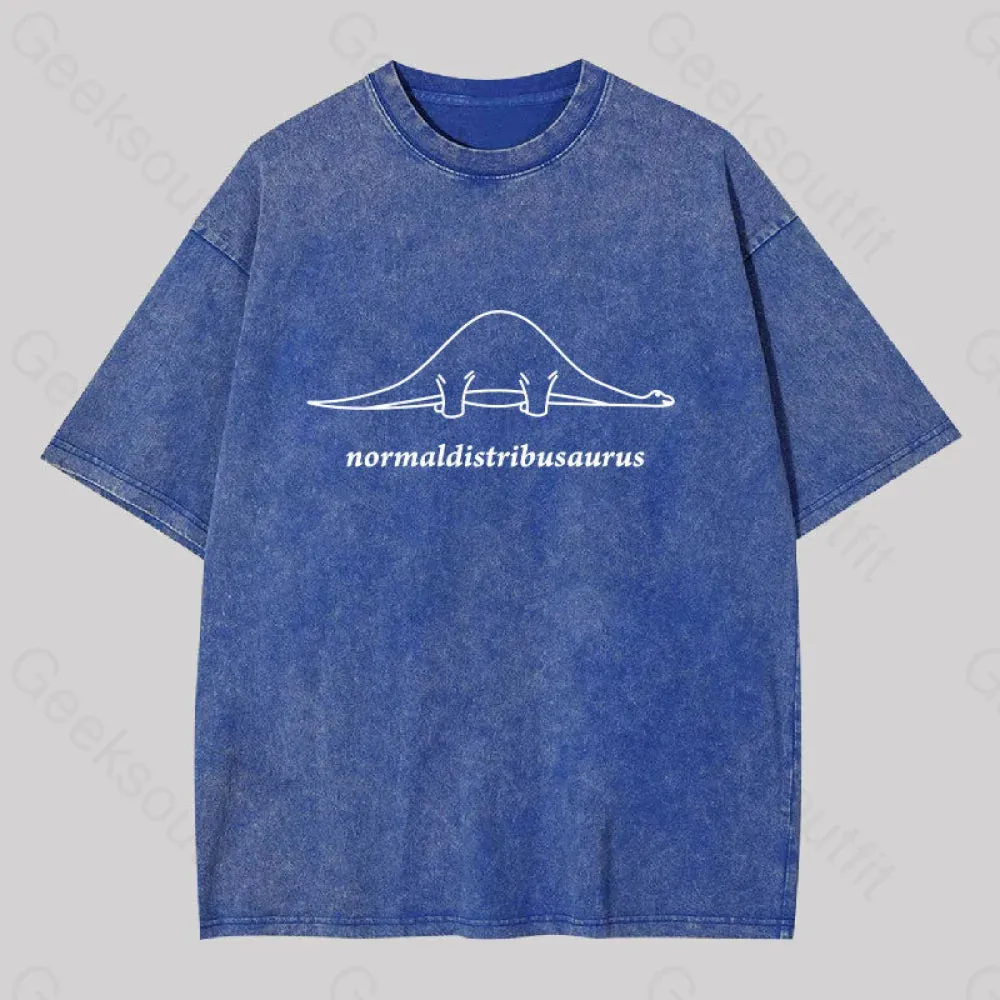 Normal Distribution Dinosaur Washed T-shirt - Image 3