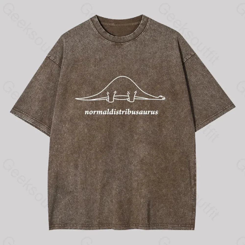 Normal Distribution Dinosaur Washed T-shirt - Image 5