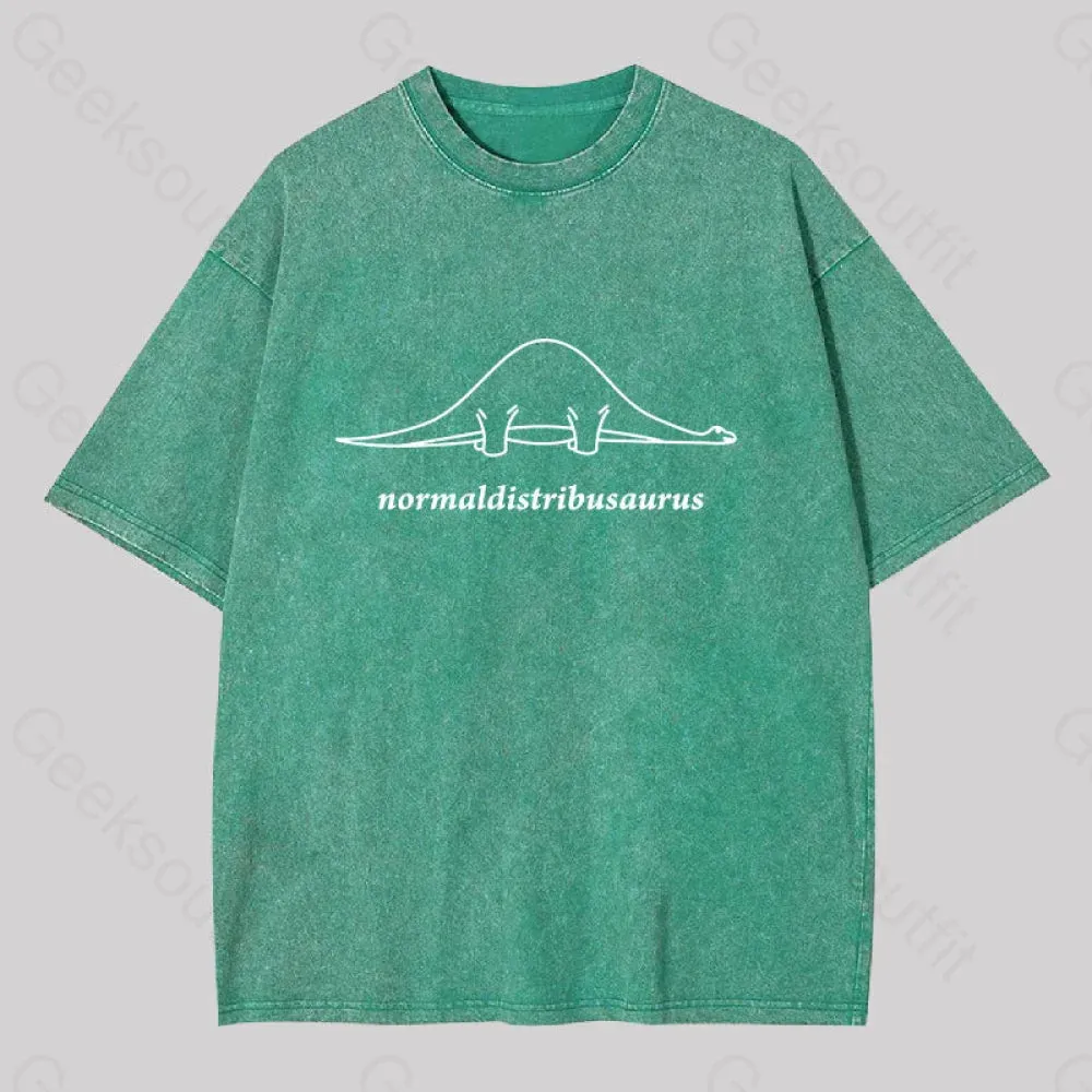 Normal Distribution Dinosaur Washed T-shirt - Image 4