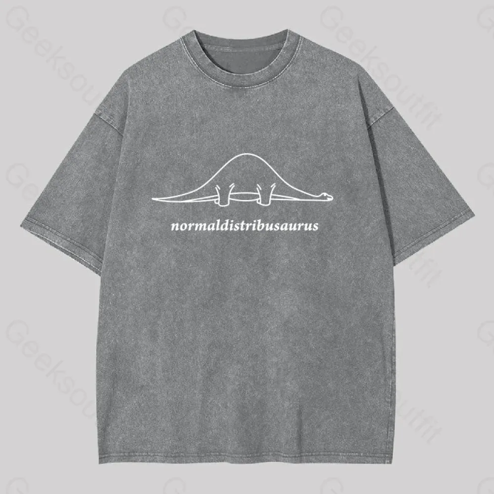 Normal Distribution Dinosaur Washed T-shirt - Image 8