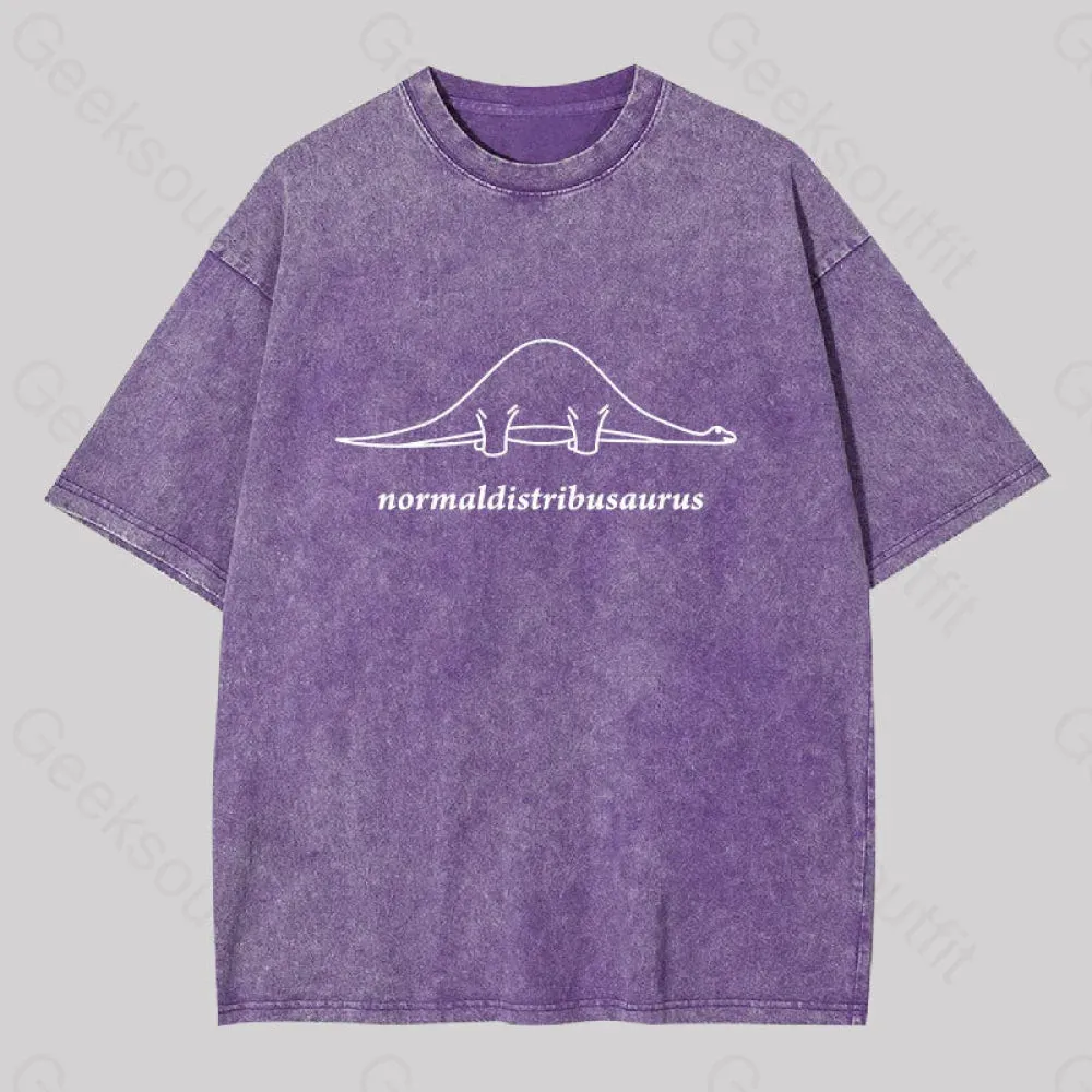 Normal Distribution Dinosaur Washed T-shirt - Image 6