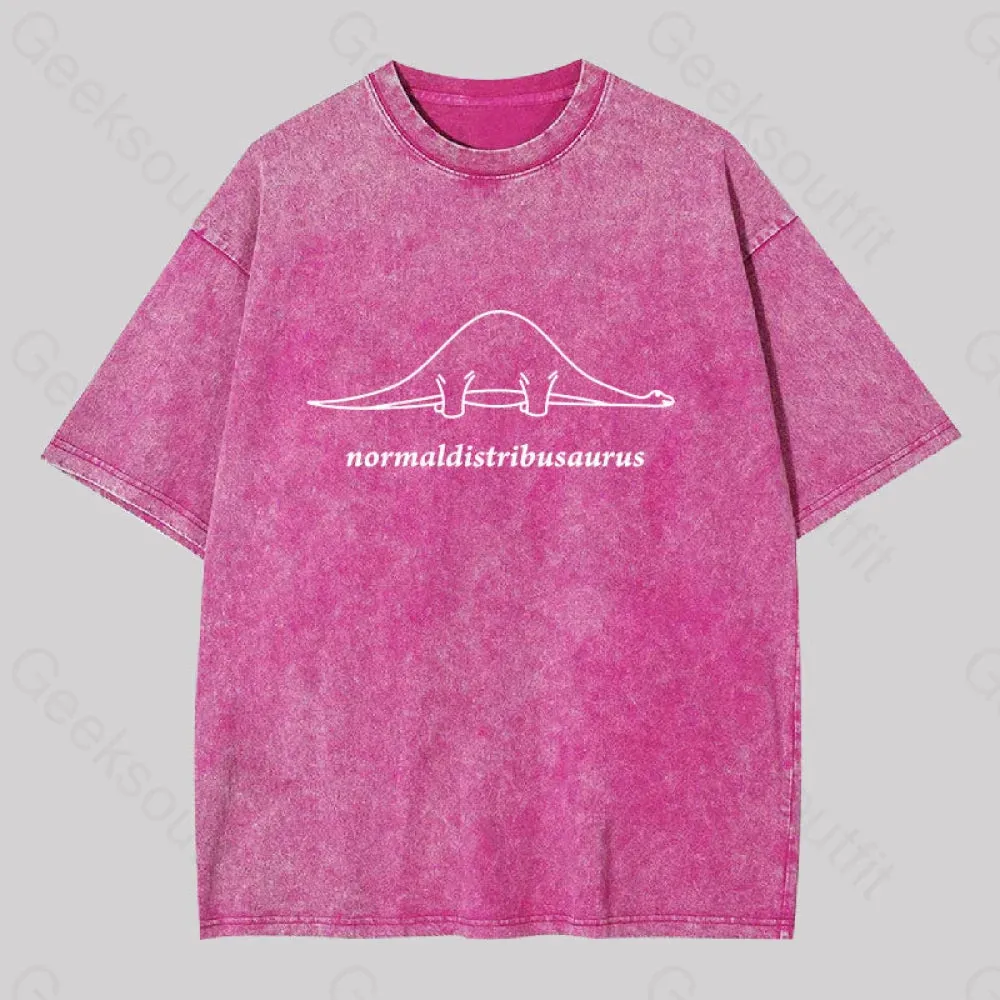 Normal Distribution Dinosaur Washed T-shirt - Image 7
