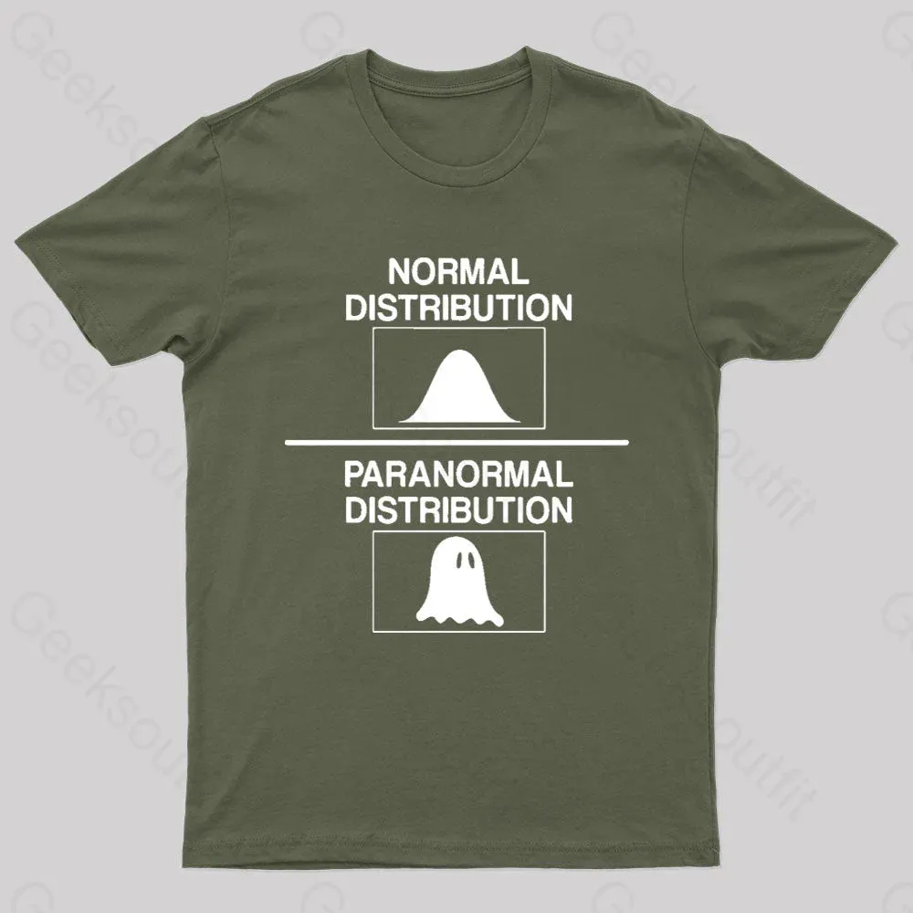 Normal Distribution Paranormal Distribution Nerd T-Shirt - Image 3