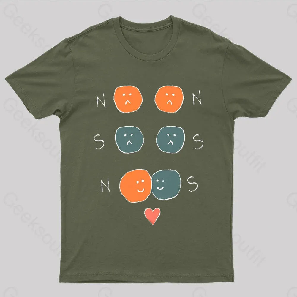 North An South Magnet Nerd T-Shirt - Image 2