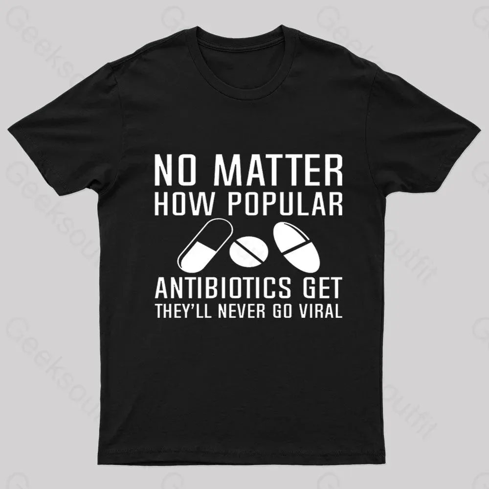 Now Matter How Popular Antibiotics Get Geek T-Shirt - Image 3