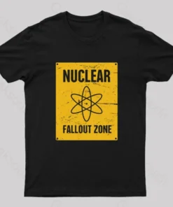 Nuclear Fallout Zone Cold War Sign Nerd T-Shirt
