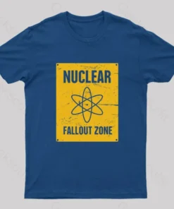 Alternative view of Nuclear Fallout Zone Cold War Sign Nerd T-Shirt