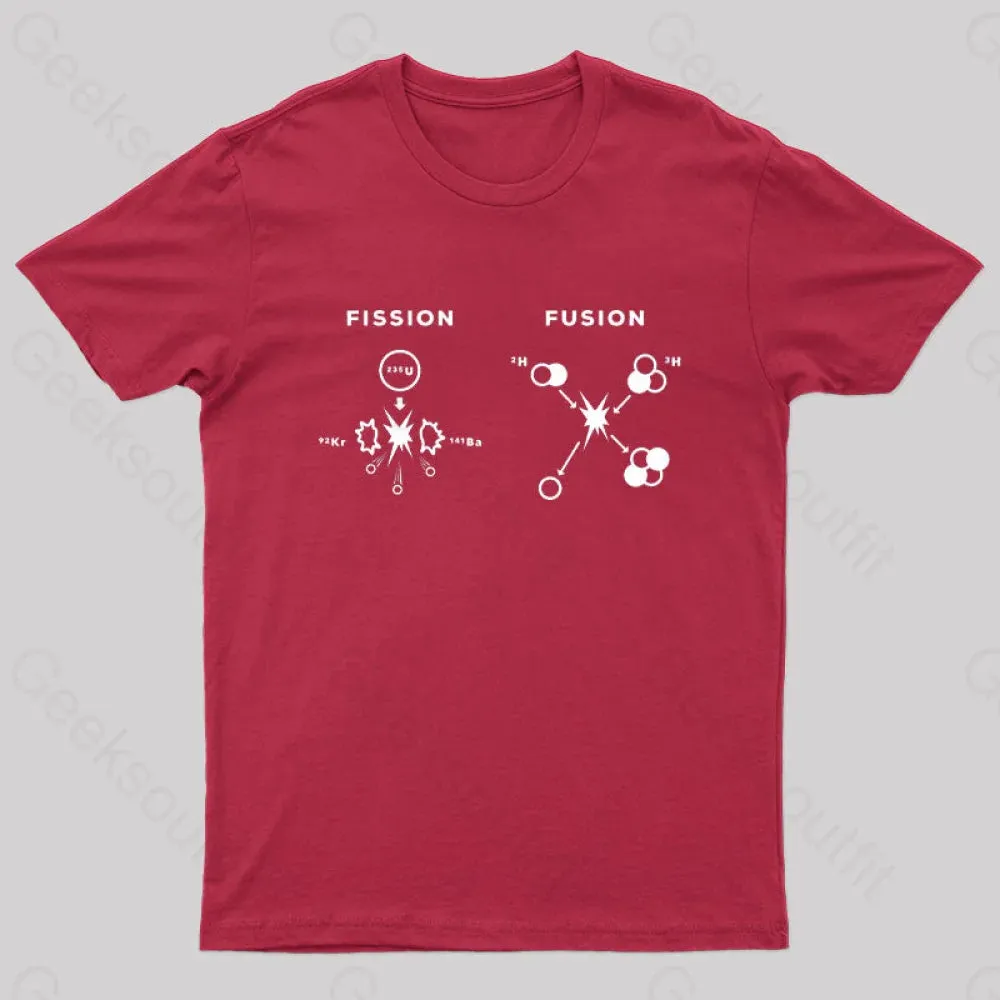 Nuclear Fusion Nuclear Fission Nerd T-Shirt - Image 2