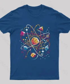 Alternative view of Orbital Atomic Dice Geek T-Shirt