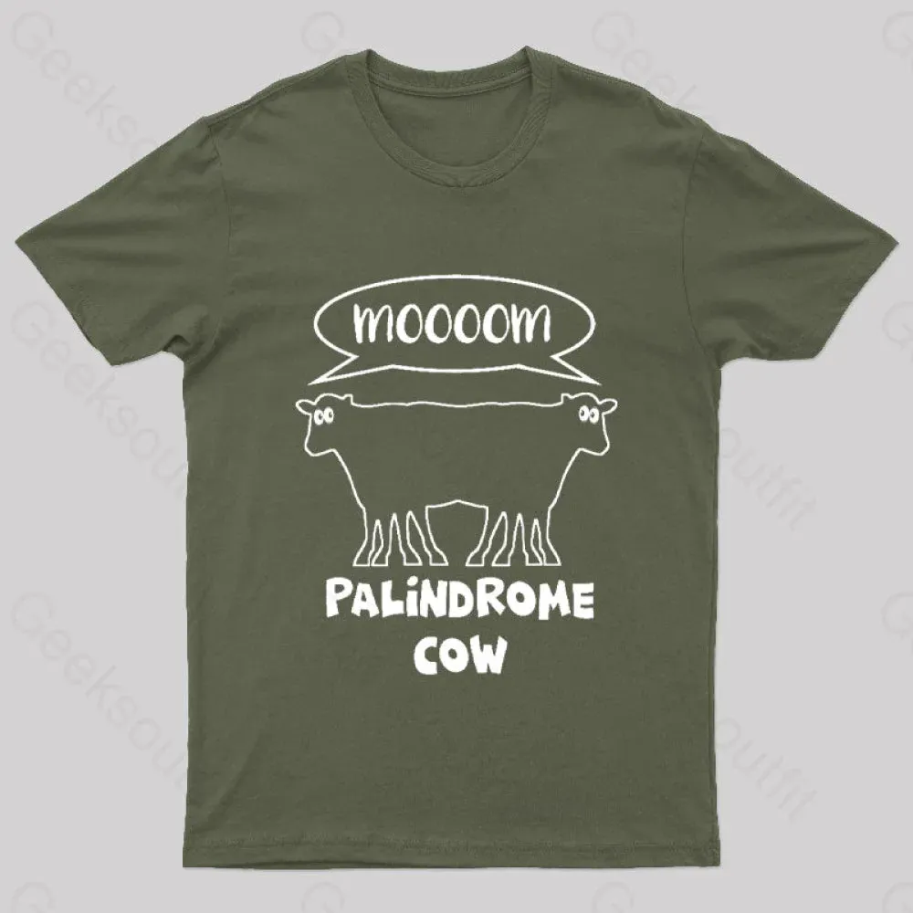 Palindrome Cow Geek T-Shirt - Image 2