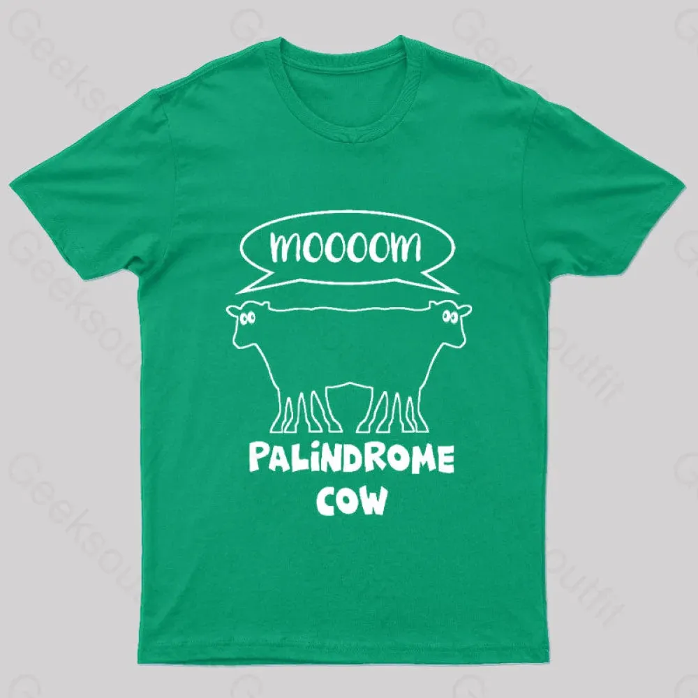 Palindrome Cow Geek T-Shirt - Image 5