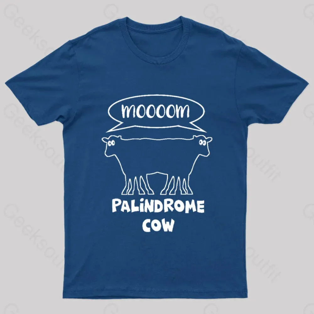 Palindrome Cow Geek T-Shirt - Image 3