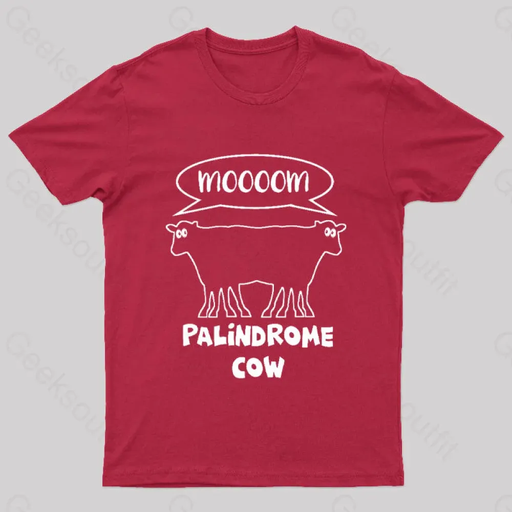 Palindrome Cow Geek T-Shirt - Image 4