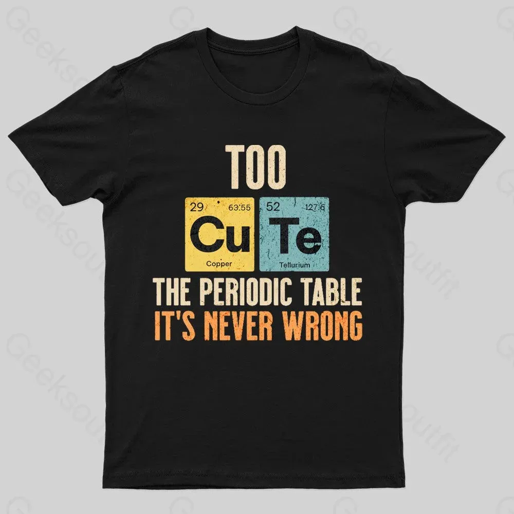 Periodic Table Cute Nerd T-Shirt - Image 2