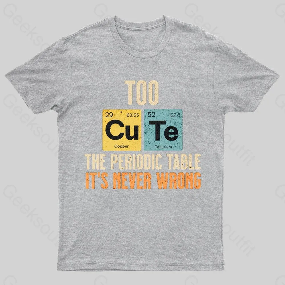 Periodic Table Cute Nerd T-Shirt - Image 6