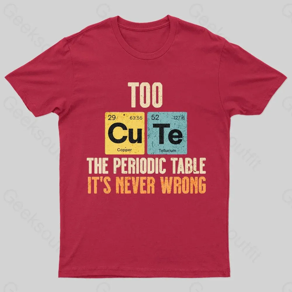 Periodic Table Cute Nerd T-Shirt - Image 5