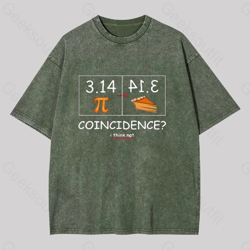 Pi Pie Math Professor Geek Washed T-shirt - Image 3