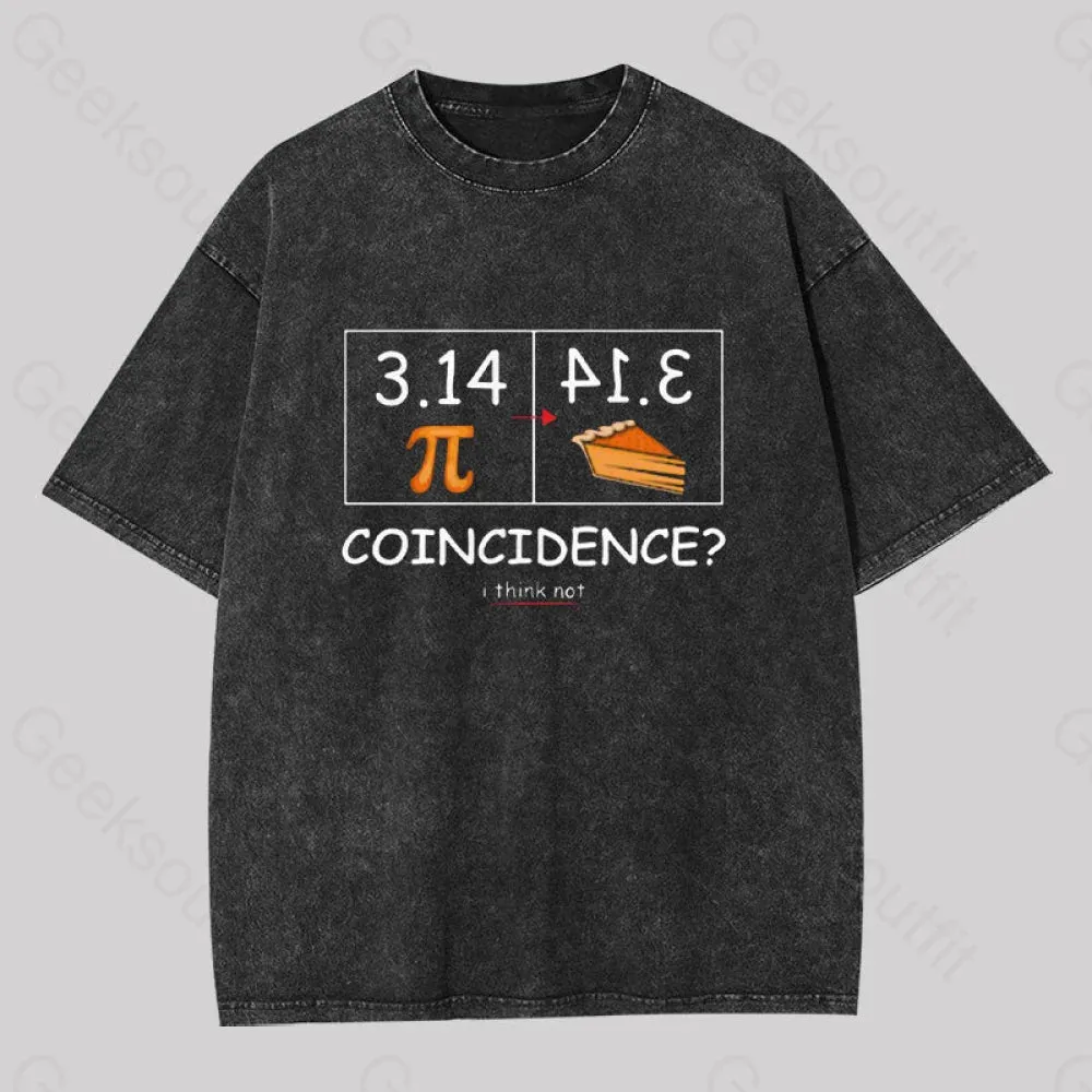Pi Pie Math Professor Geek Washed T-shirt - Image 2