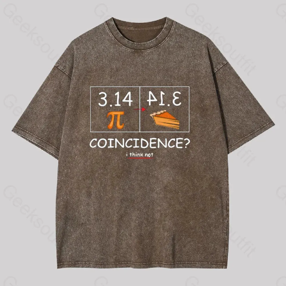 Pi Pie Math Professor Geek Washed T-shirt - Image 4
