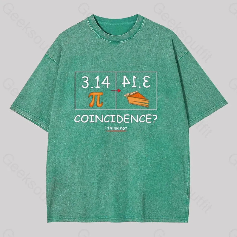 Pi Pie Math Professor Geek Washed T-shirt - Image 7