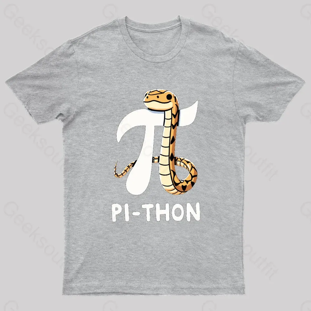 Pi-Thon Pi Symbol Python Nerd T-Shirt - Image 5