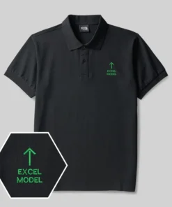 Excel Model Geek Embroidered Polo Shirts