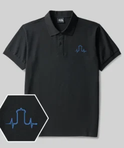 Who Heartbeat Geek Embroidered Polo Shirts