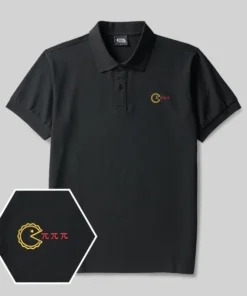 Pac-Pi Geek Embroidered Polo Shirts