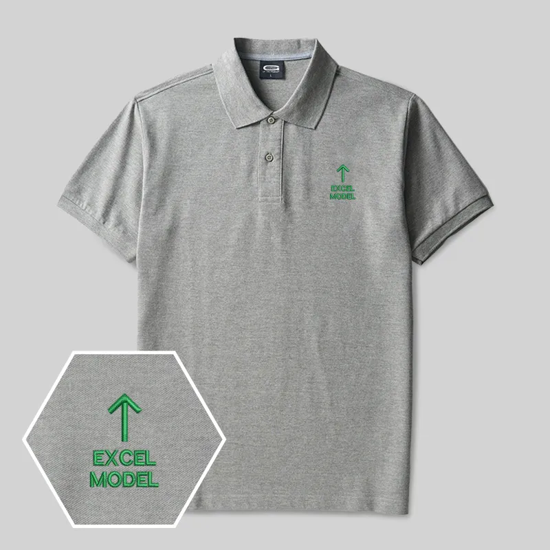 Excel Model Geek Embroidered Polo Shirts - Image 3