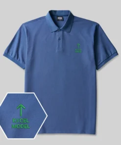 Alternative view of Excel Model Geek Embroidered Polo Shirts