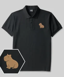Chubby Charm Geek Embroidered Polo Shirt