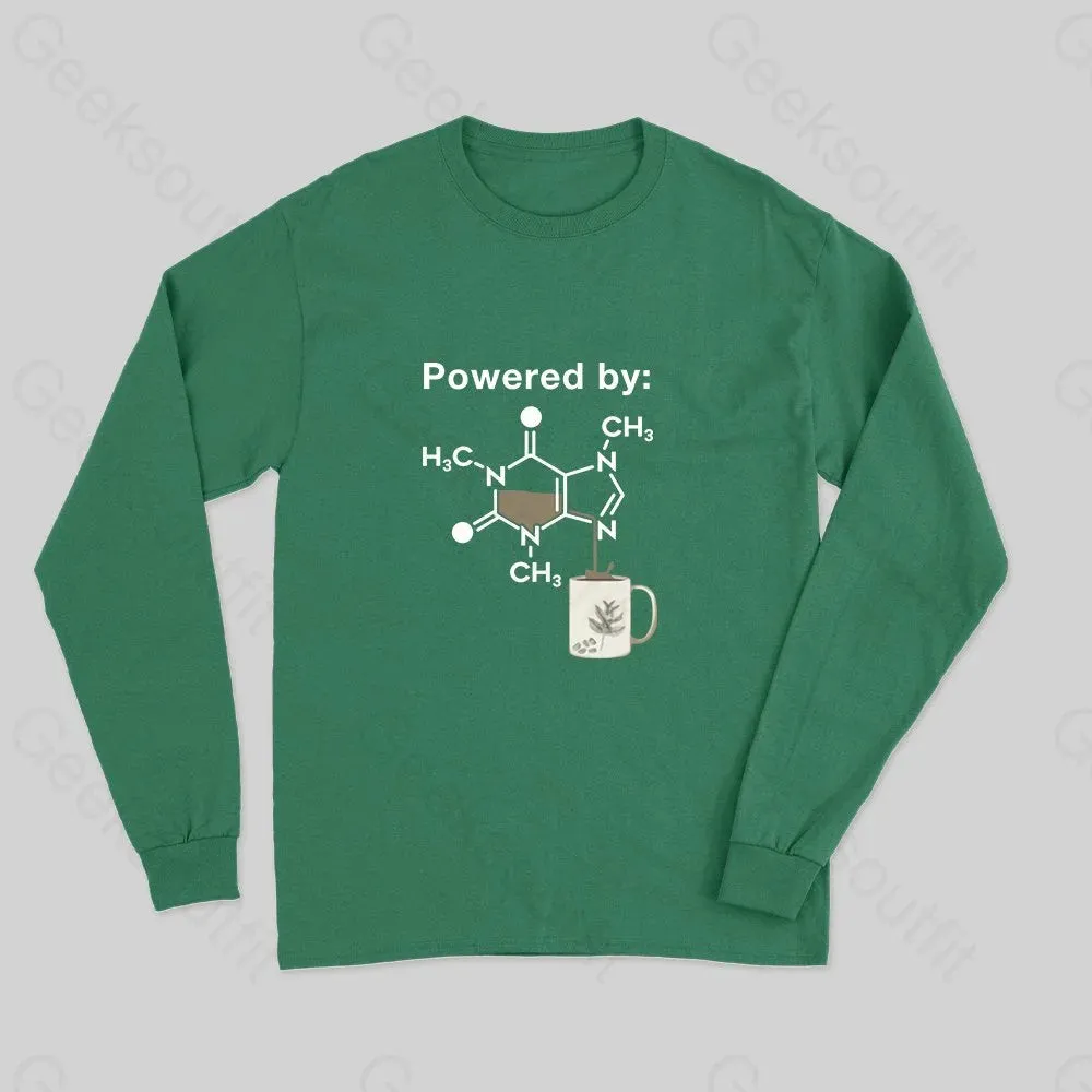 Powered By Caffeine Long Sleeve T-Shirt - Image 3