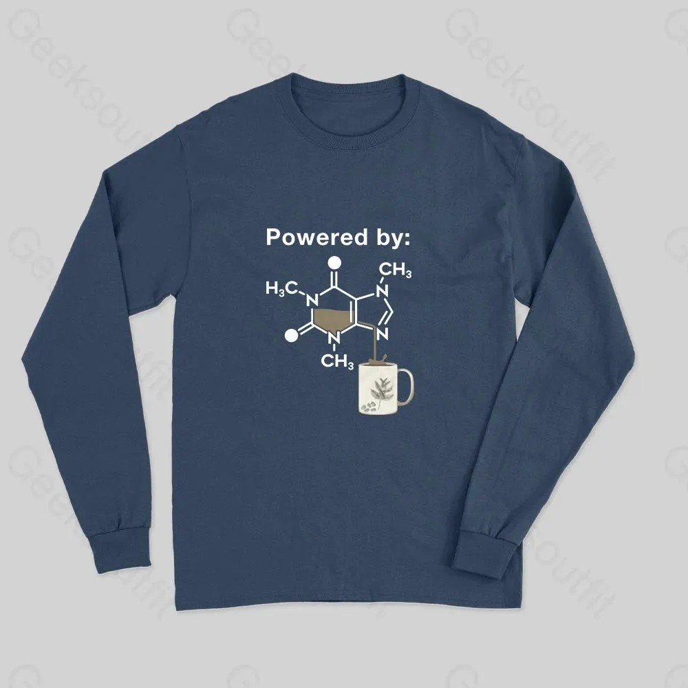 Powered By Caffeine Long Sleeve T-Shirt - Image 2
