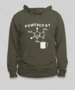 Powered By Caffeine Unisex Geek Hoodie