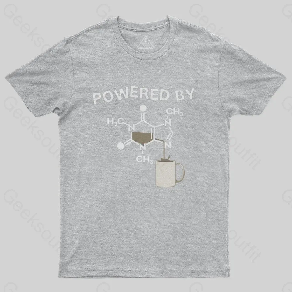 Powered By Caffeine Unisex Geek T-shirt - Image 6