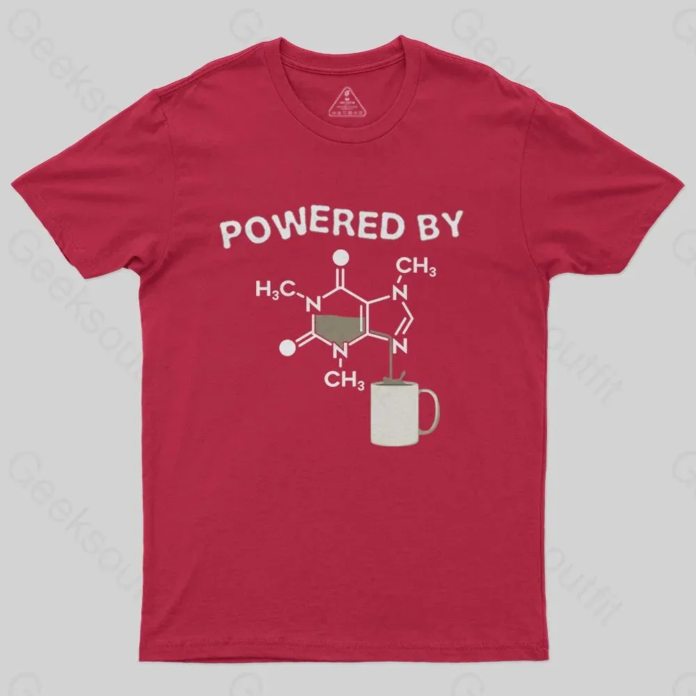 Powered By Caffeine Unisex Geek T-shirt - Image 5