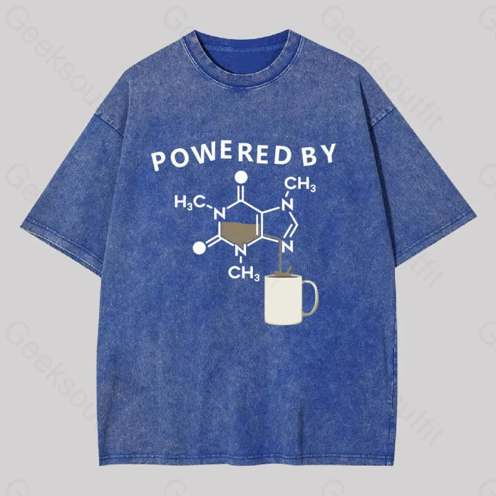 Powered By Caffeine Unisex Washed T-shirt - Image 3