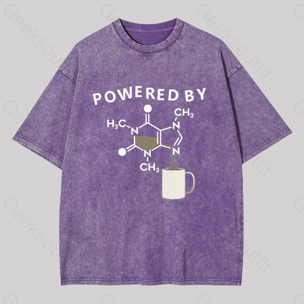 Powered By Caffeine Unisex Washed T-shirt - Image 6