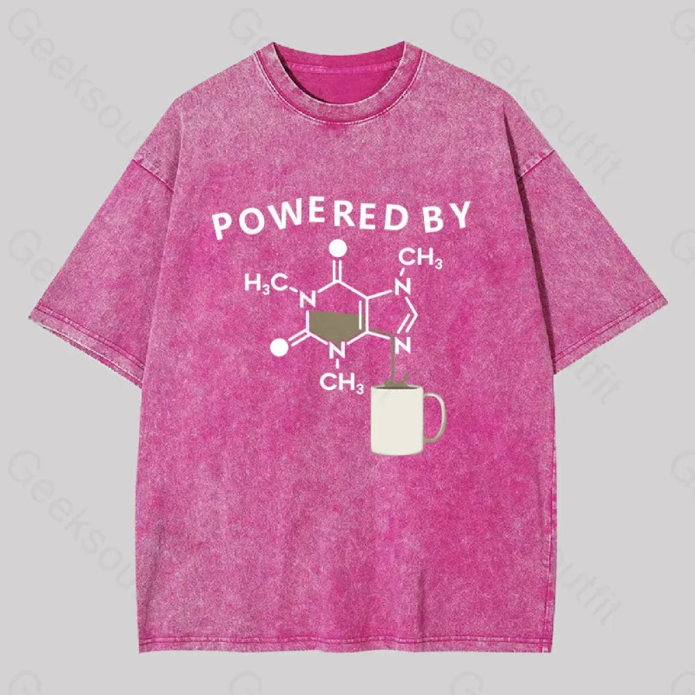 Powered By Caffeine Unisex Washed T-shirt - Image 7