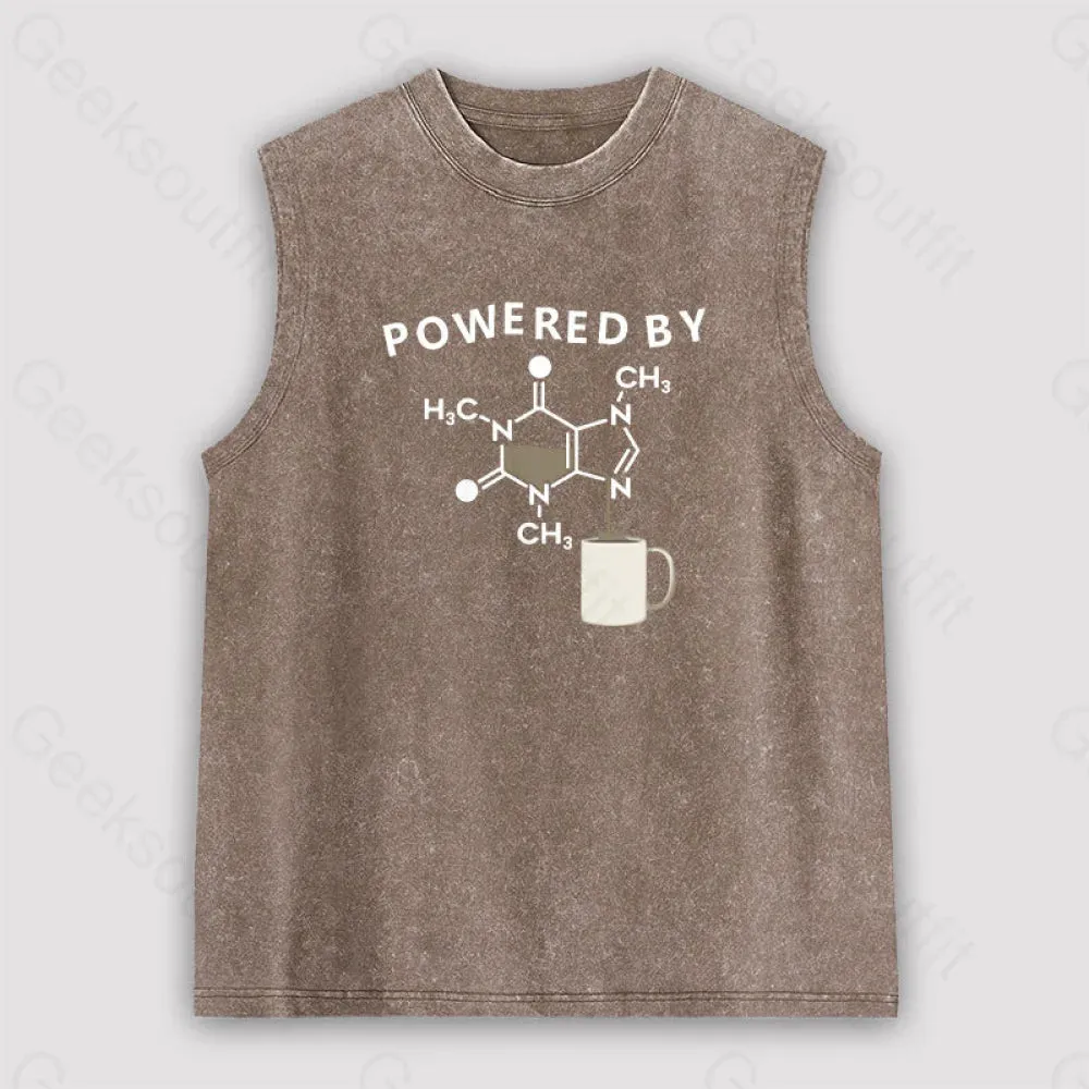 Powered By Caffeine Unisex Washed Tank - Image 3