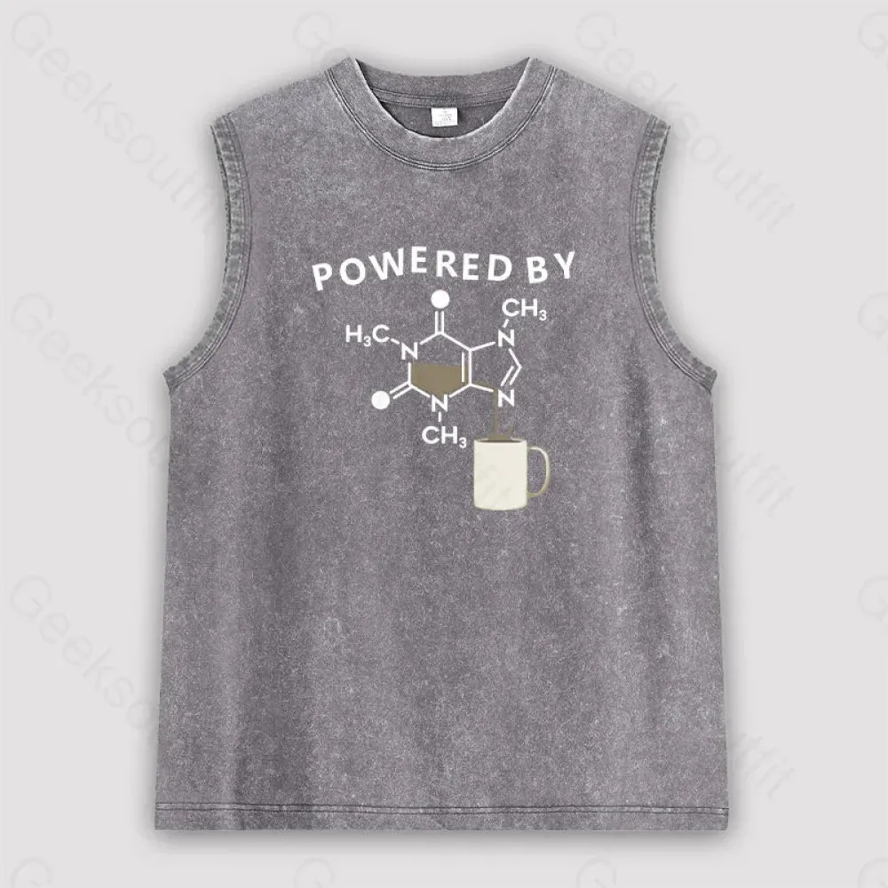 Powered By Caffeine Unisex Washed Tank - Image 2