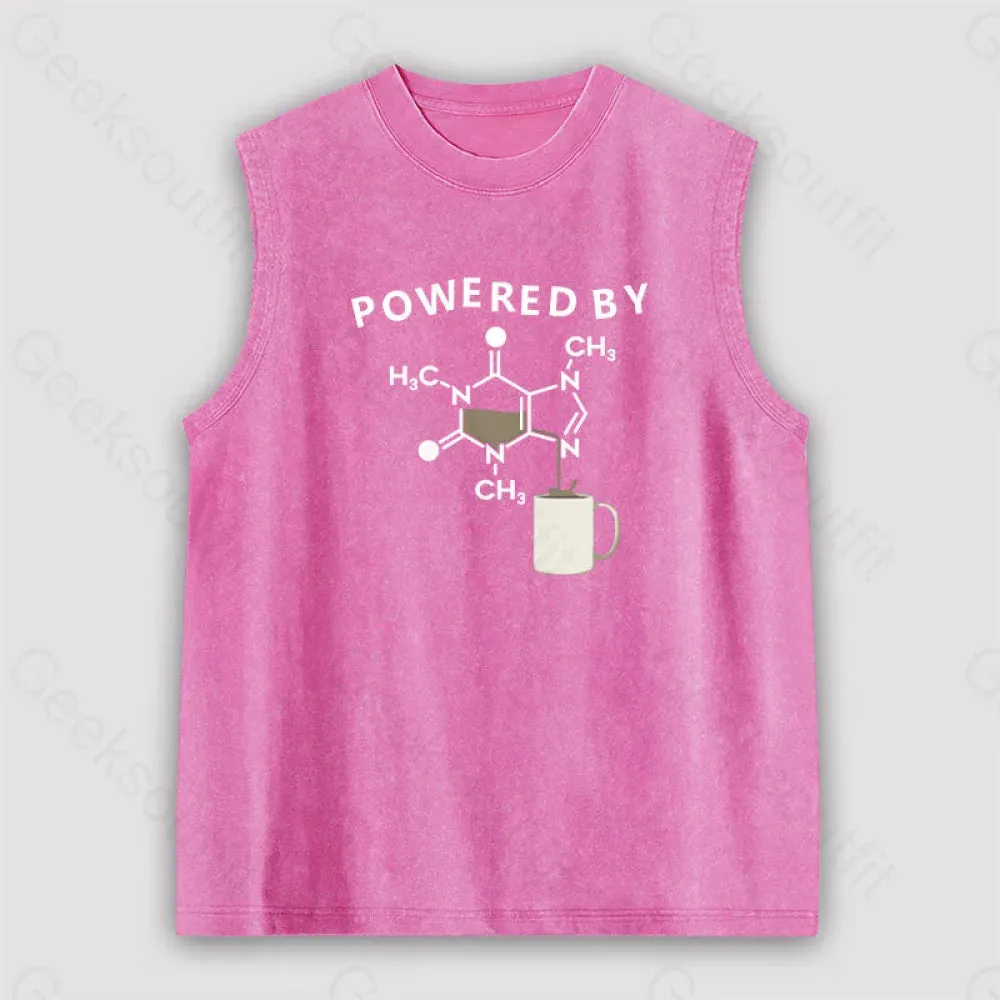 Powered By Caffeine Unisex Washed Tank - Image 4
