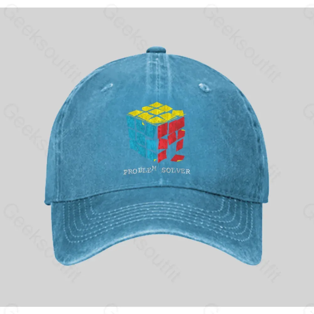 Problem Solver Washed Vintage Baseball Cap - Image 4