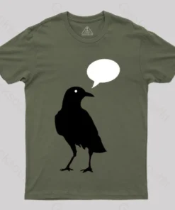 Alternative view of Quoth A Edgar Allen Poe Raven Poem Literary Reference T-shirt