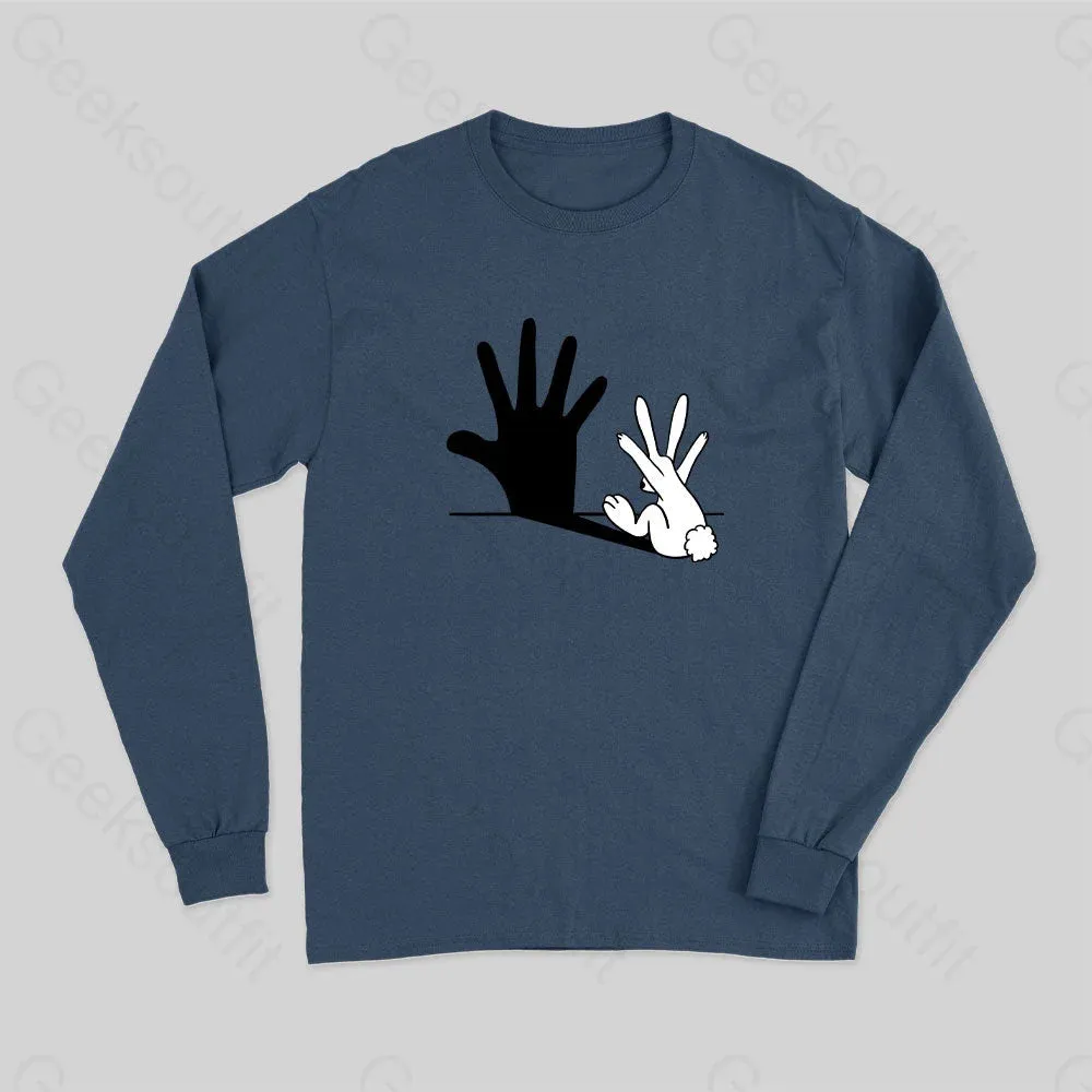 Rabbit Hand Shadow Funny T-Shirt - Image 2