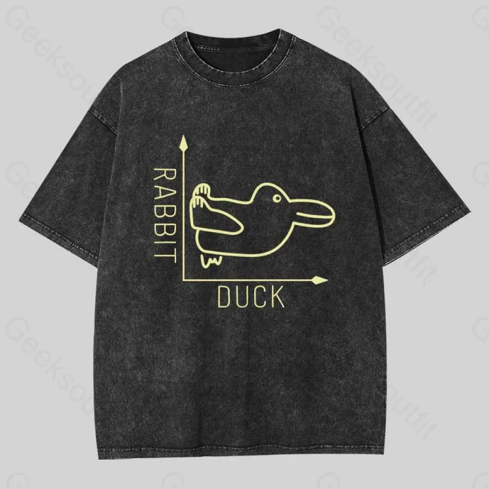Rabbit or Duck Washed T-shirt - Image 2