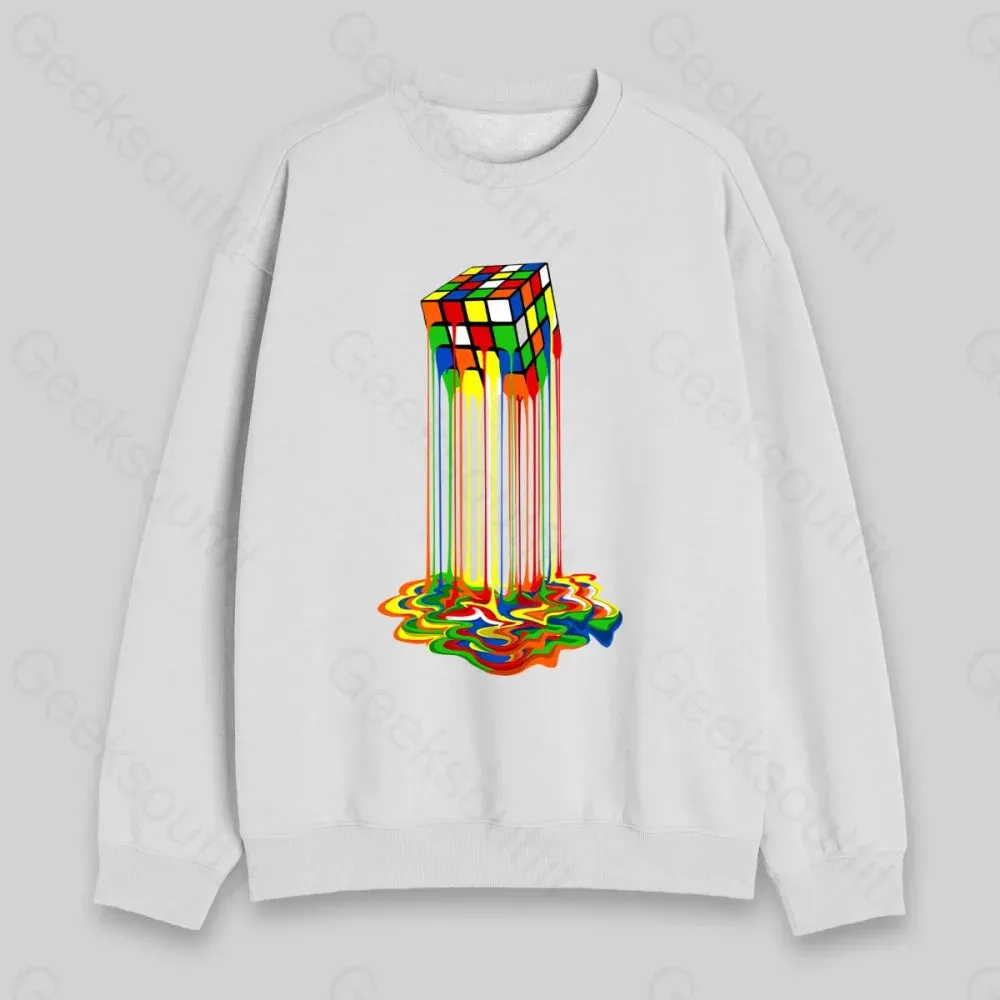 Rainbow Abstraction Melted Cube Sweatshirt - Image 5